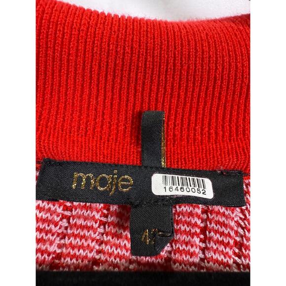 Maje Red Polo Midi Dress Size 42